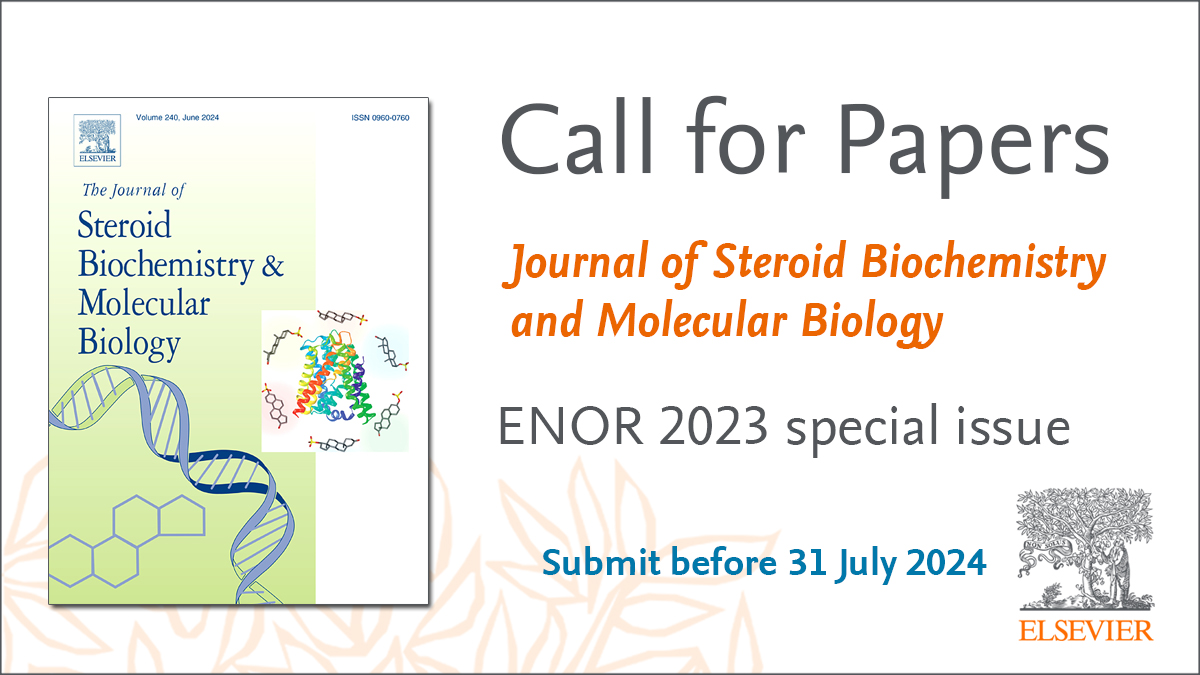 CALL FOR PAPERS The Journal of Steroid Biochemistry and Molecular Biology (IF:4.1, CS:9.6) invites authors to submit original research articles to the special issue for ENOR Symposium. Find out more here: spkl.io/60184NSKw