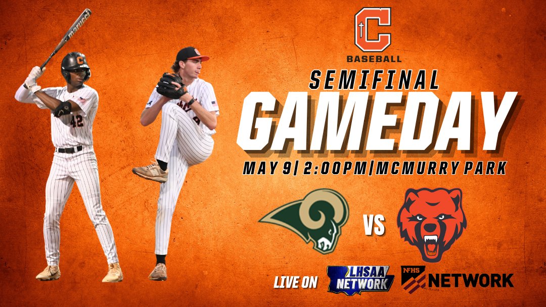 This afternoon, <a href="/CurDogBaseball/">Cur Dog Baseball</a> travels to Sulphur for an LHSAA Division I Select Semifinal matchup with Acadiana! First pitch is set for 2 p.m.
Tickets must be purchased digitally at gofan.co/event/1309287?…
The game will also be streamed live on <a href="/lhsaanetworktv/">LHSAA Network</a> or <a href="/NFHSNetwork/">NFHS Network</a>.
