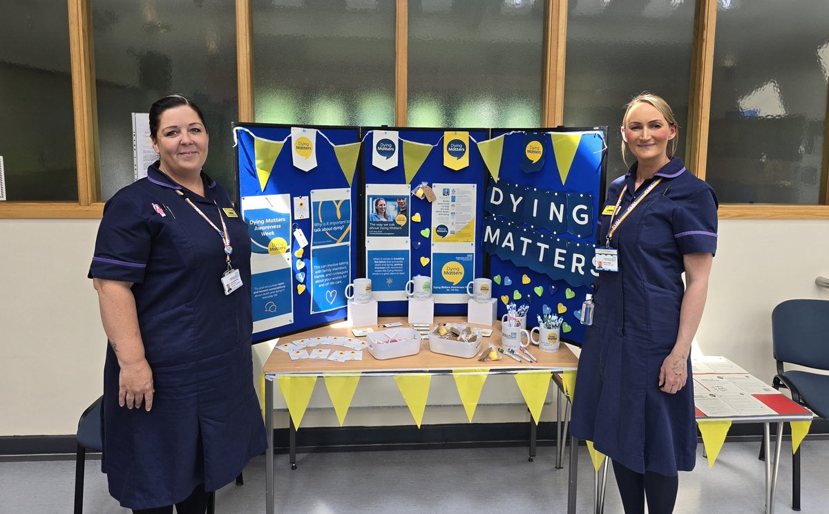 #DyingMattersAwarenessWeek stall now set up in the waiting room at Pemberton Health Centre. Come along and say Hi ❤️ #wwlnhs #districtnurses #endoflife