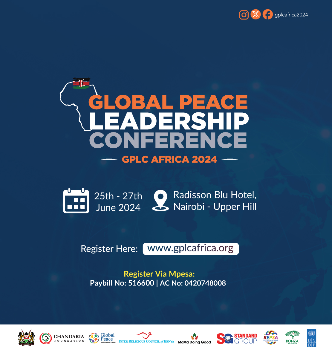 With just 47 days until Global Peace Leadership Conference Africa 2024 @gplcafrica2024 Have you registered yet? Join other stakeholders for a three day workshop themed 'One Family under God: Empowering African Renaissance as a Global Catalyst for Freedom, Peace and…