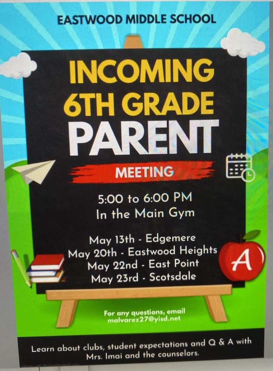 Attention future Raiders! Please plan on joining us on your designated night! Learn about the #RiseUpExperience and how #RaidersRiseUp Please share @ScotsdaleES @EdgemereSchool @EsHeight @CPoblano2 @Scotsdale_YISD @rachblair11 @Gmaria1G