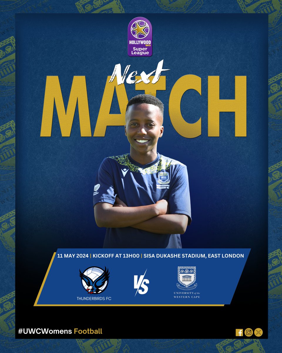 𝗡𝗘𝗫𝗧 𝗠𝗔𝗧𝗖𝗛⏭ A trip to East London next to meet up with the Eastern Cape birds. #UWCWomensFootball | #HollywoodBetsSuperLeague