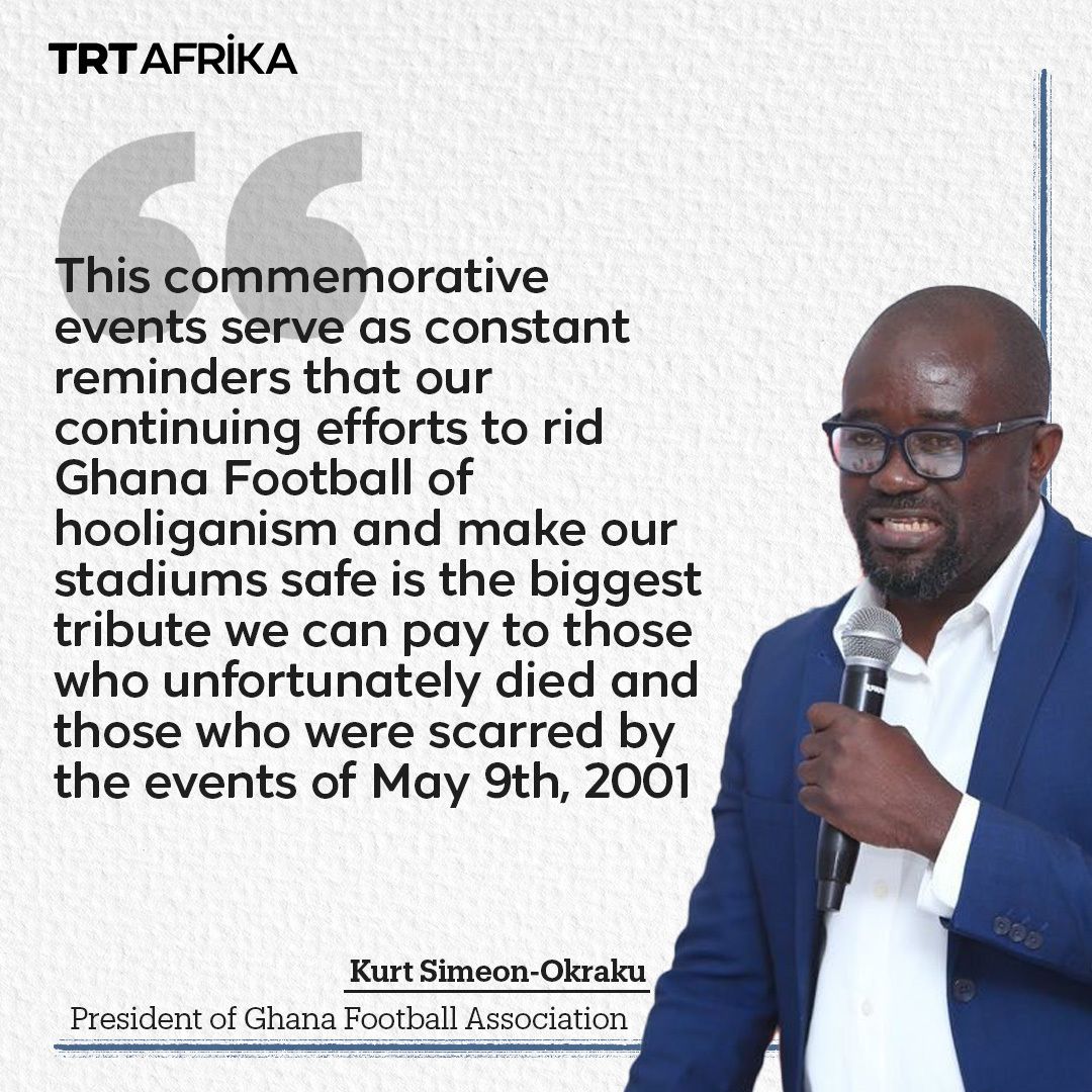 Ghana remembers victims of one of Africa's deadliest stadium stampedes. More than 120 football fans were killed during the incident in 2001 trtafrika.com/sports/ghana-f…