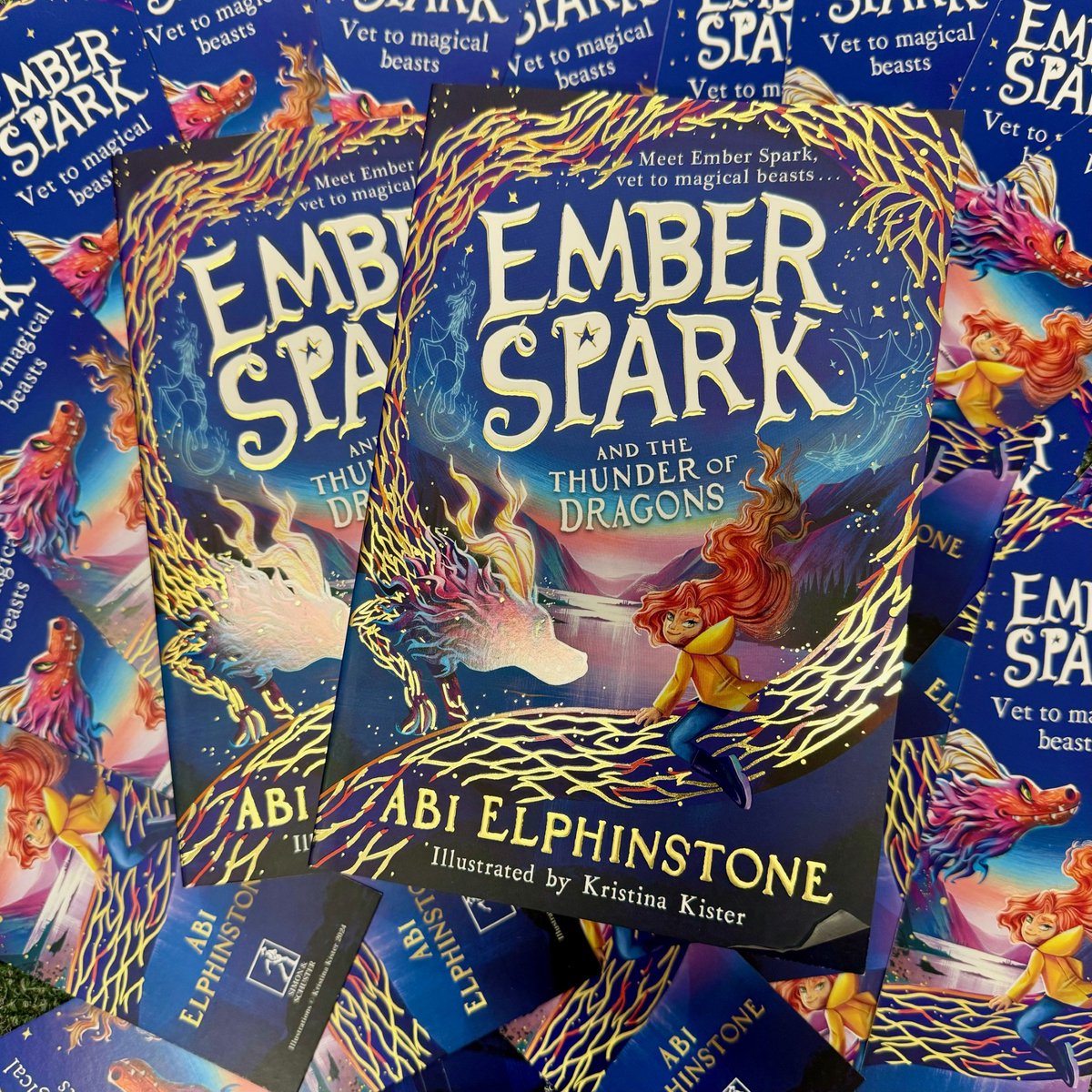 We're wishing a gloriously happy publication day to 'Ember Spark', new from the brilliant @abielphinstone + beautifully illustrated by @KristinaKister Abi's books are some of the greatest adventure stories for children and her characters just have THE BEST names. Always.