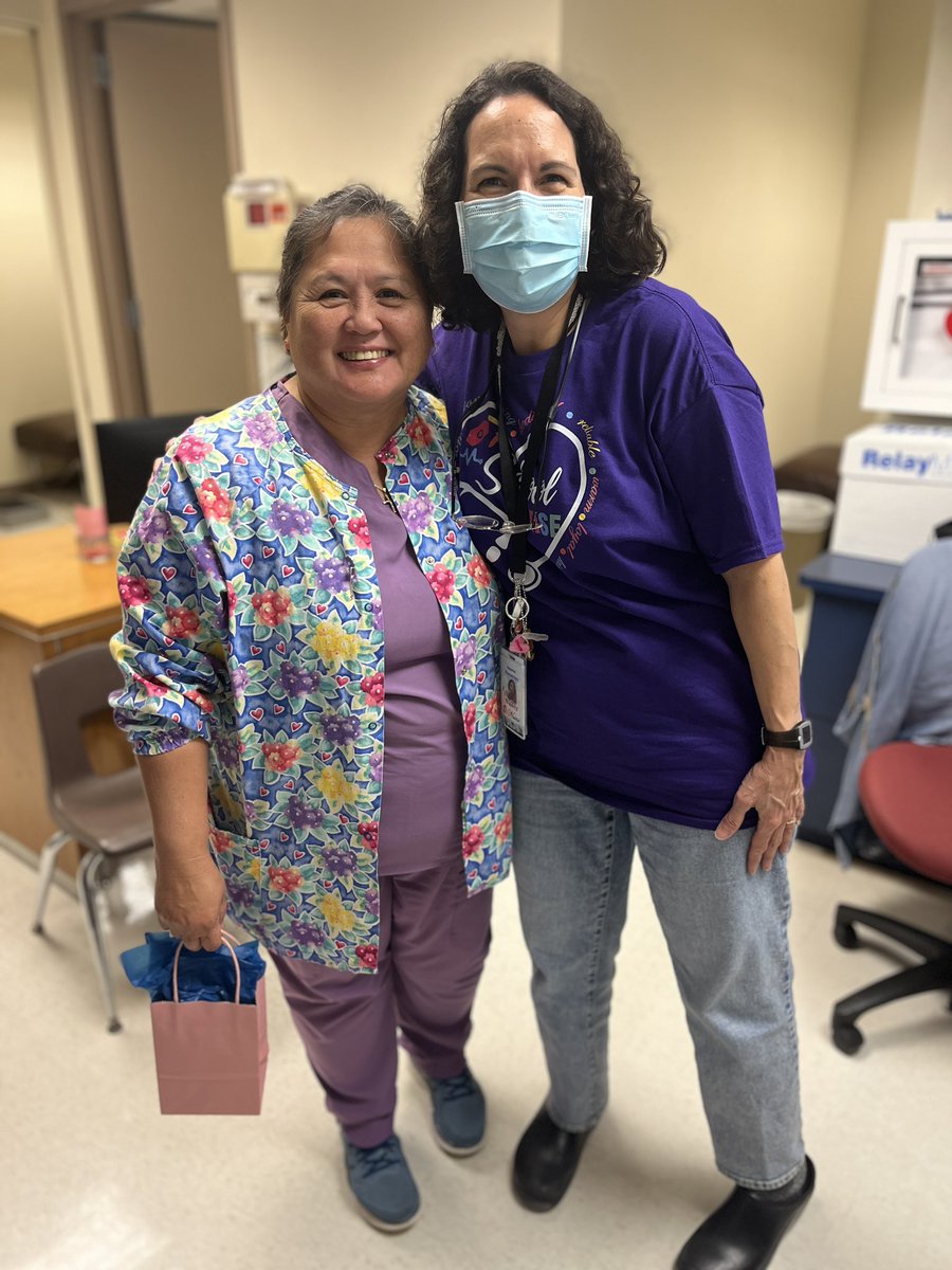 Happy Nurse’s Week Nurse Nancy and Mrs. Quirante! Thank you for taking good care of us in Husky Nation! @hearnehusky