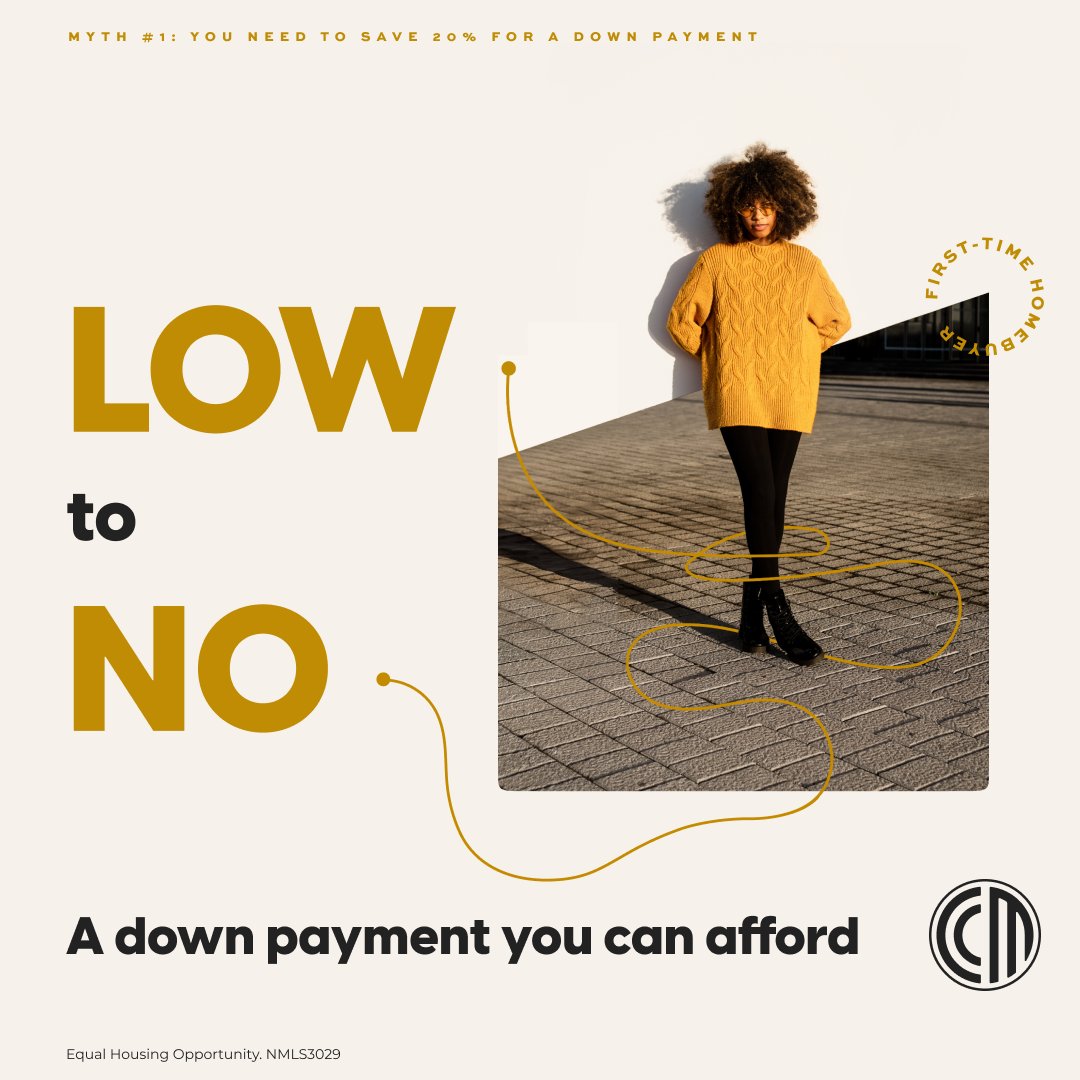 Times have changed and the days of 20% down are gone. At CCM, we offer loan programs for first-time homebuyers tailored to you, so owning a home is more achievable & affordable. Talk to us to learn more than one way around a large down payment. spr.ly/6014jn1fY #DreamHome
