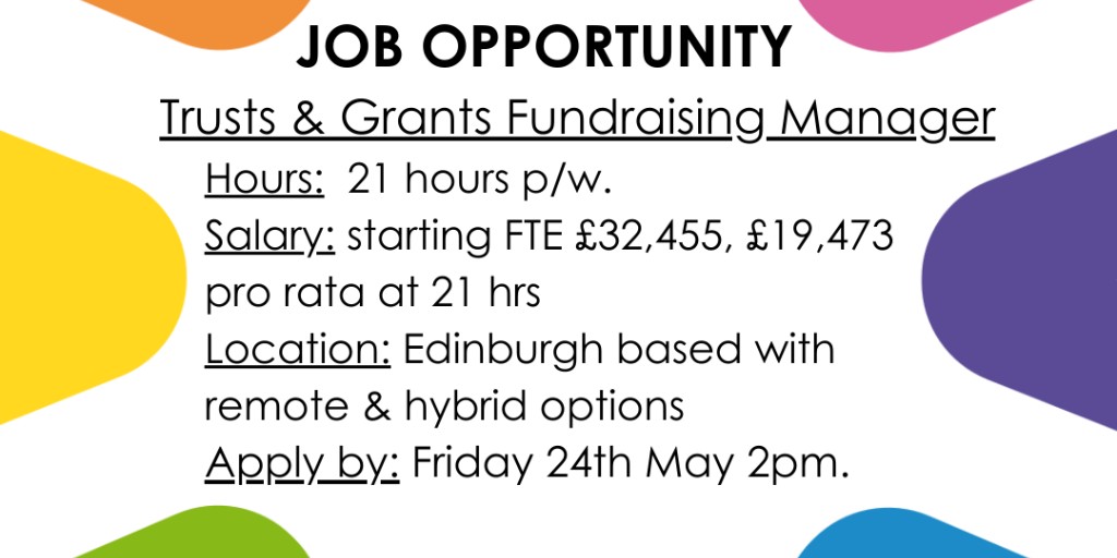 JOB ALERT: We've got an exciting new post for a Fundraising Manager. They will help increase the sustainability of this leading organisation. The hours are negotiable. Apply by Friday 24 May 2pm. For further info on the role and to apply click shorturl.at/abyR8
