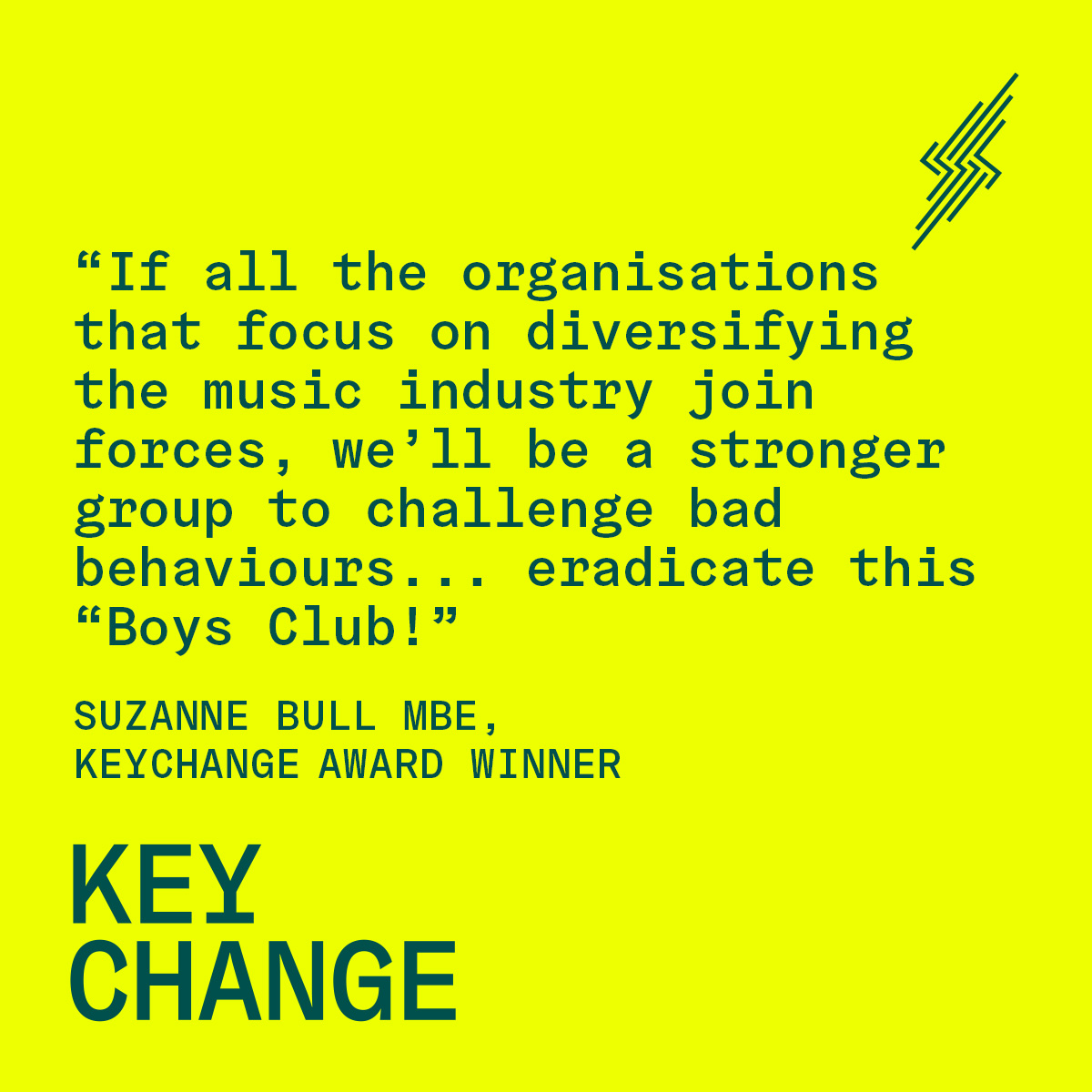 ⚡KEYCHANGE AWARD: SUZANNE BULL MBE⚡ The Inspiration Award at @soundcity this year was presented to Suzanne Bull MBE founder of @attitudetweets for working tirelessly to connect disabled people with the music & live events industries. Read in full here: keychange.eu/award-winners/…