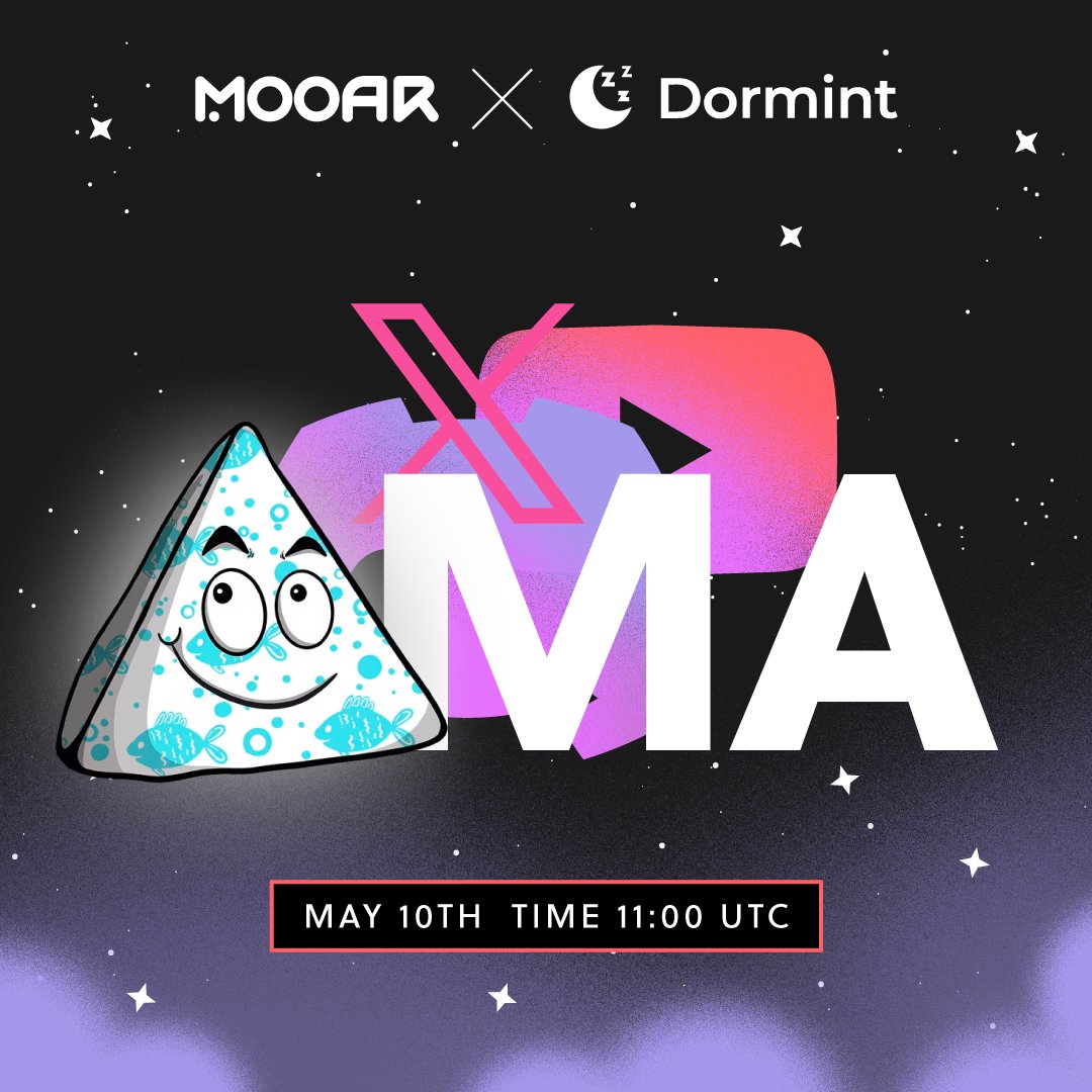 🚨 #AMA Alert! 🎙️ 💤 Join our AMA with @Dormint_io to learn all you need to know about improving your sleeping habits and get rewarded for it! 📅 Friday, May 10th, @ 11:00 UTC 📌 x.com/i/spaces/1drjz… 💵 We have 200 GMT up for grabs! 💵 All you need to do is: 1️⃣ Follow…