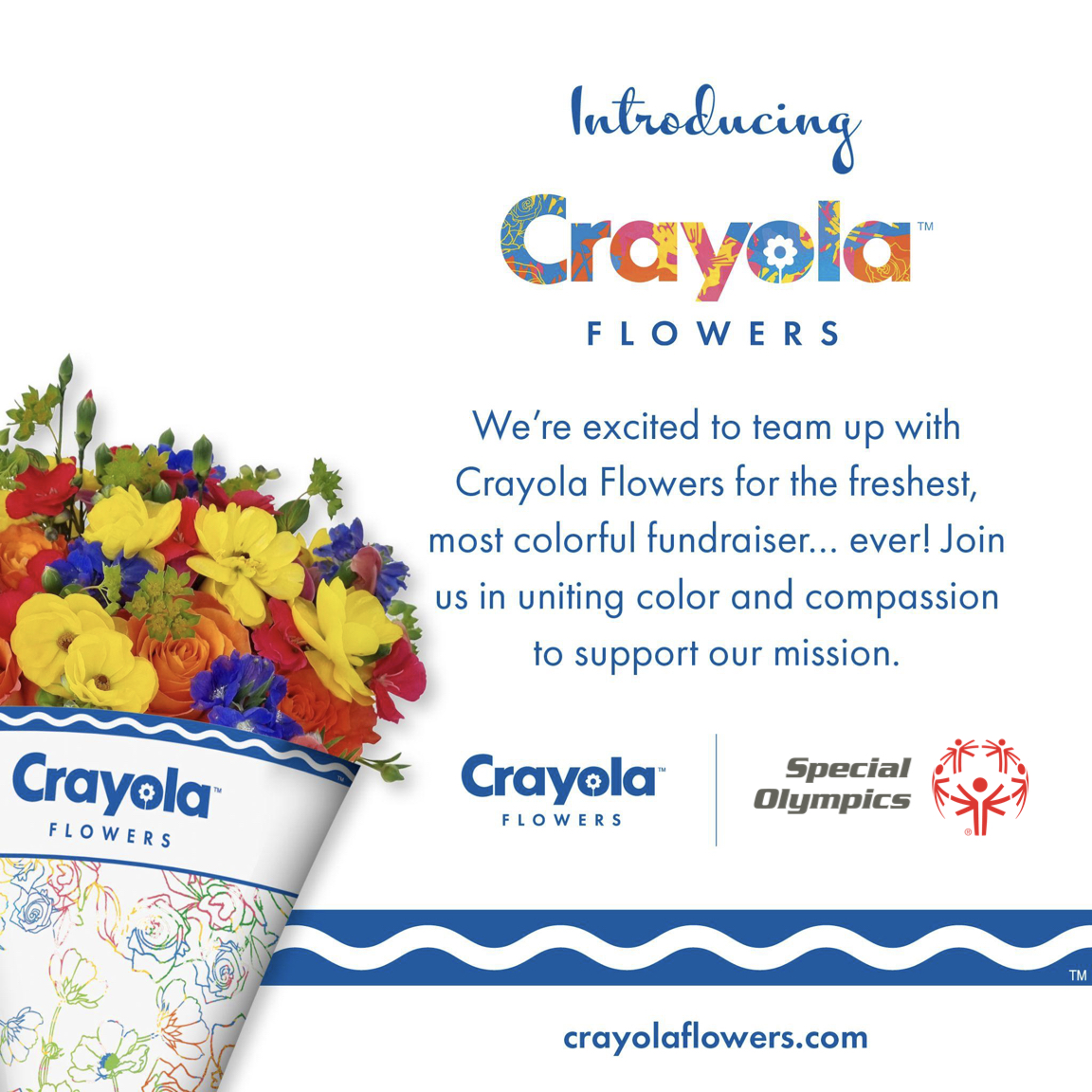 Flowers are the ideal gift for any holiday or special occasion, and you can always find them in the perfect color for that special someone! When you send a bouquet from our @crayolaflowers shop, your gift gives back to #SpecialOlympics! brnw.ch/21wJC9l #CrayolaFlowers