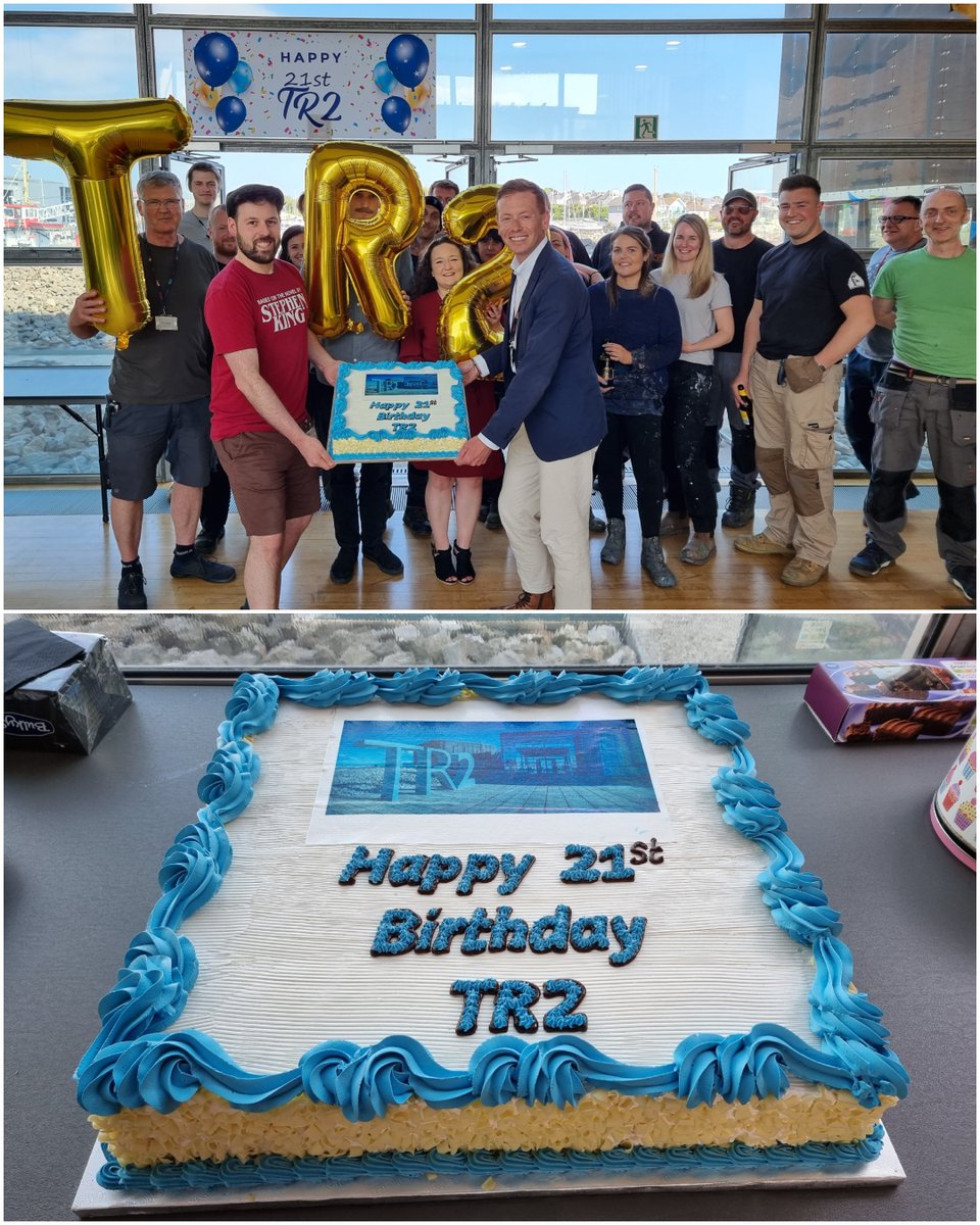 Happy Birthday TR2! 🥳 Earlier this week, staff from across both our buildings came together and celebrated TR2's 21st birthday with drinks and cake 🥂 🍰