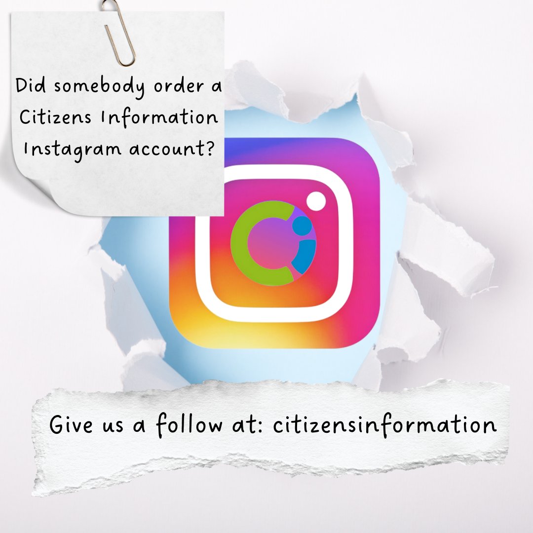 Exciting news! 🚨 Noticed any of our recent new graphics, videos and reels? 👀 That's because we're now on Instagram! 🎉 Stay informed and in-the-know! Follow Citizens Information on Instagram for the latest updates, tips, and essential info. 👉 instagram.com/citizensinform…