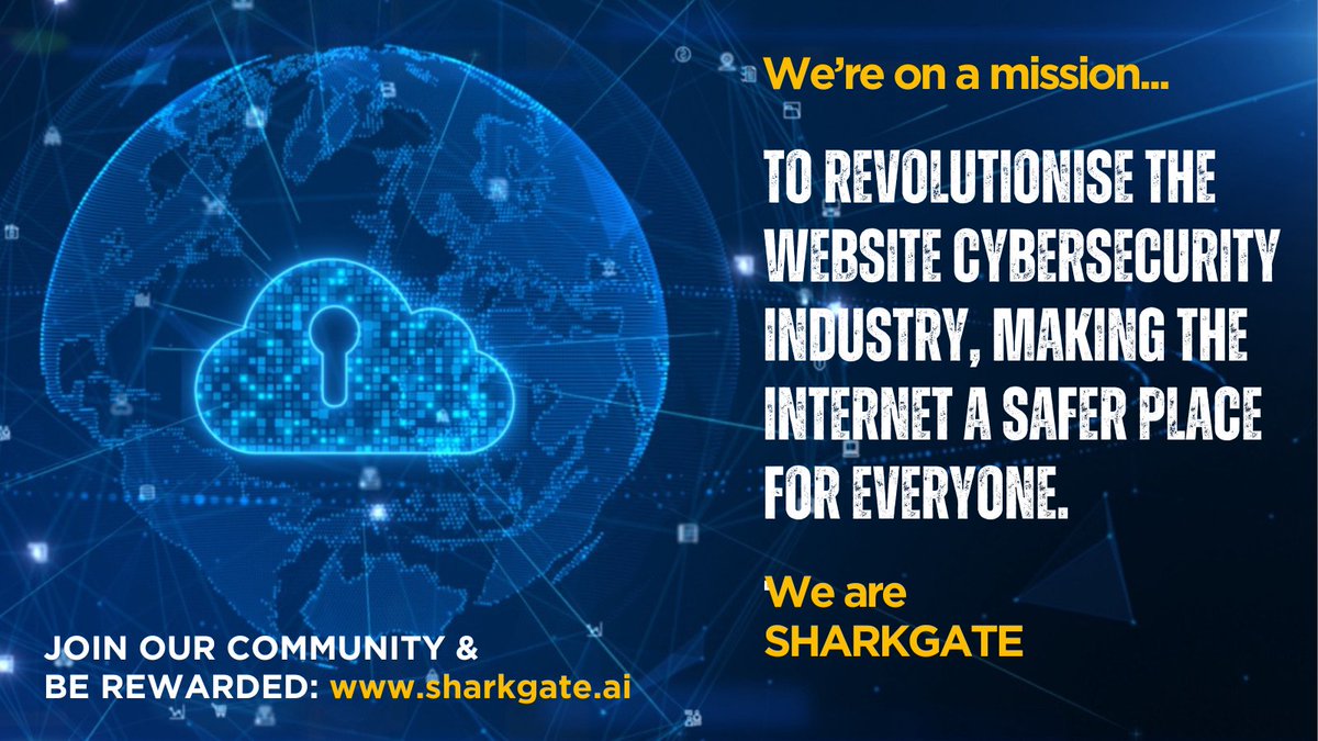 🦈 🗞️ Every day we read about how businesses & governments around the world are constantly targeted by cybercriminals & the threat of hacker activity is increasing. At @SharkGateSecure our mission is simple: To revolutionise the cybersecurity industry. @SharkCoinCrypto 
#JoinUS