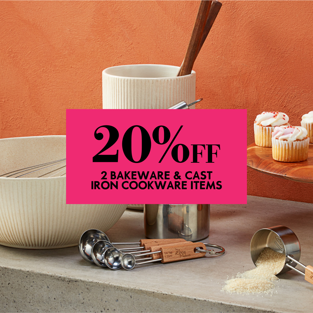 Got a mom, aunt, niece or gogo who loves to bake? 🎂 Then shop our 20% off 2 bakeware & cast iron cookware items deal until 12 May 2024 🥧🧁

Don't wait, shop it now: brnw.ch/21wJCar

Available in store, on the app and online. Ts & Cs apply.