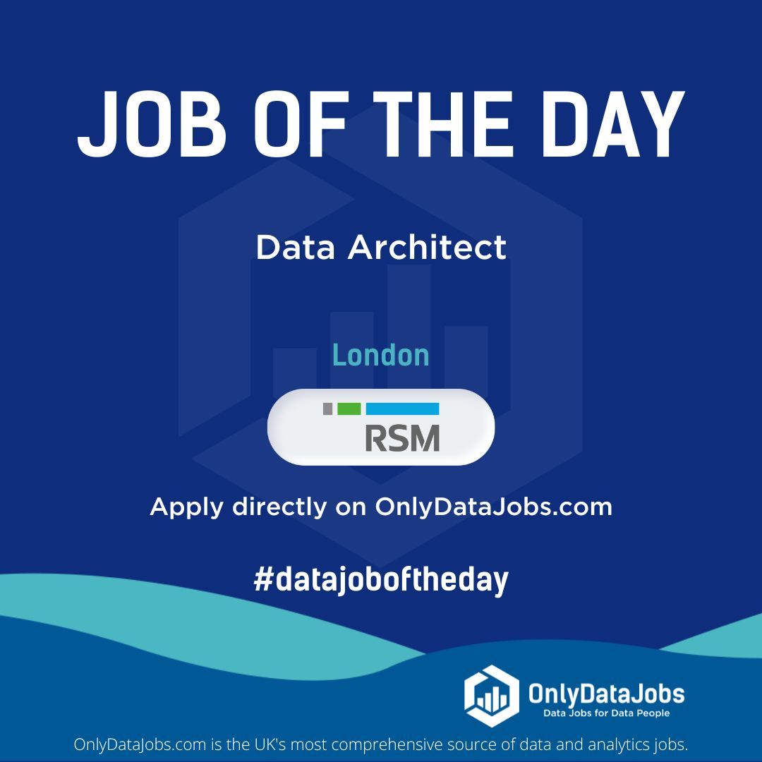 RSM Group is HIRING NOW for a Data Architect - London. Our view at OnlyDataJobs: Join RSM Group as a Data Architect, shaping data strategies in a vibrant atmosphere. Apply directly on buff.ly/4dwyBQ6 or on buff.ly/3J7H4Jf!