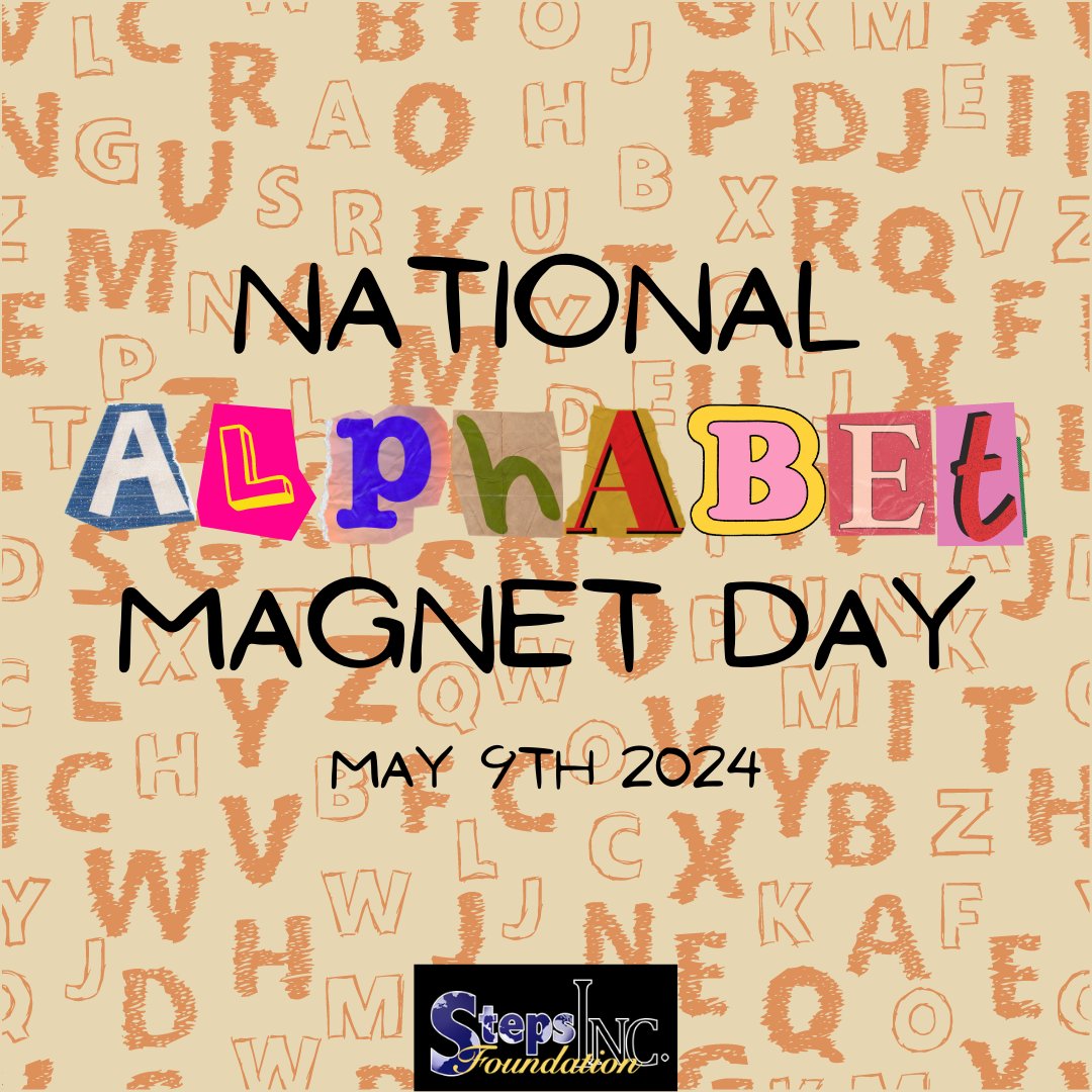Today, we're celebrating the power of letters and the joy of language with alphabet magnets. Let's get creative, spell out some words, and have fun exploring the ABCs together!

#stepsfoundationinc #samismyreason #ipledgetomakeadifference #nationalalphabetmagnetday