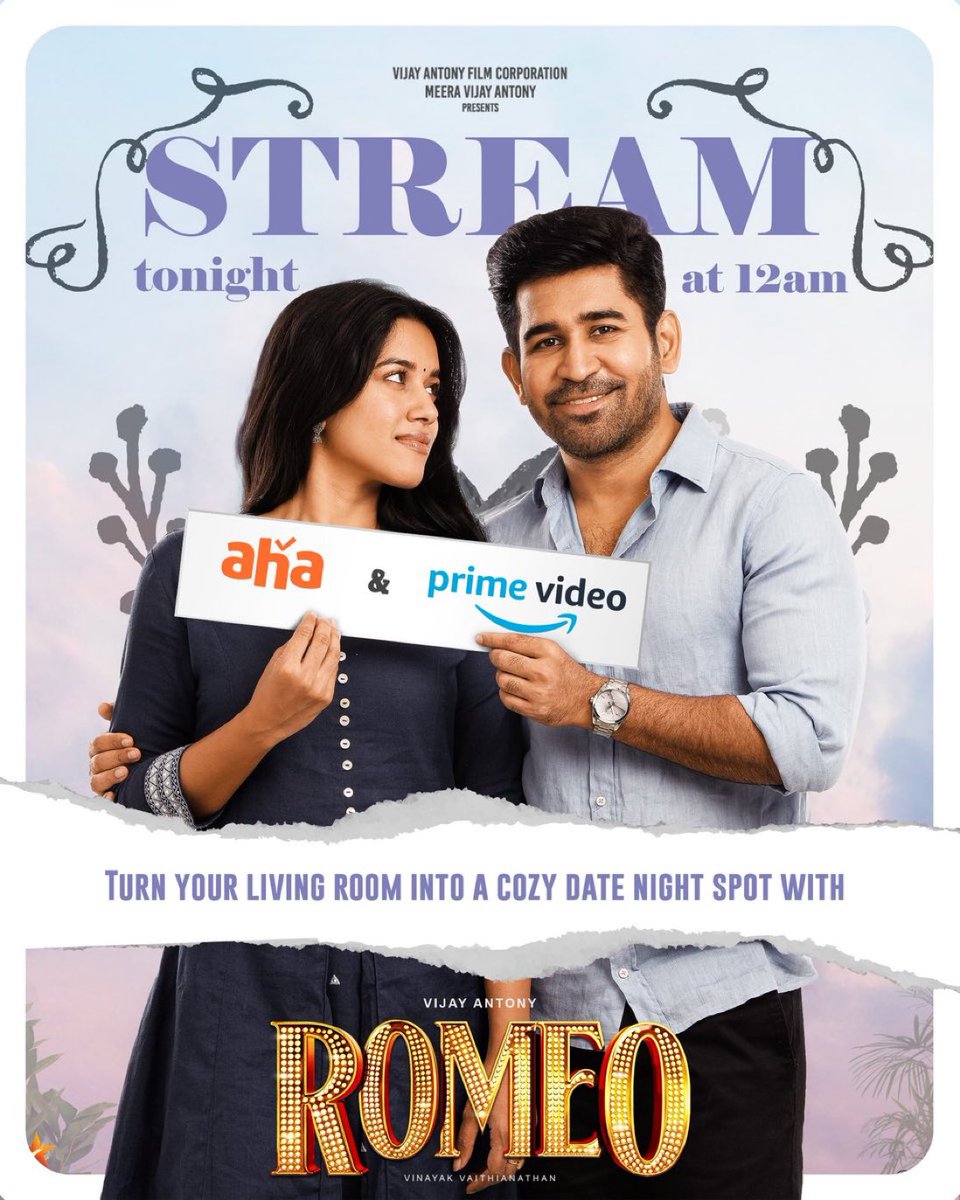 #Romeo streaming now on @ahatamil and @PrimeVideoIN from tonight, 12 AM 

#RomeoOnaha #RomeoOnPrimeVideo