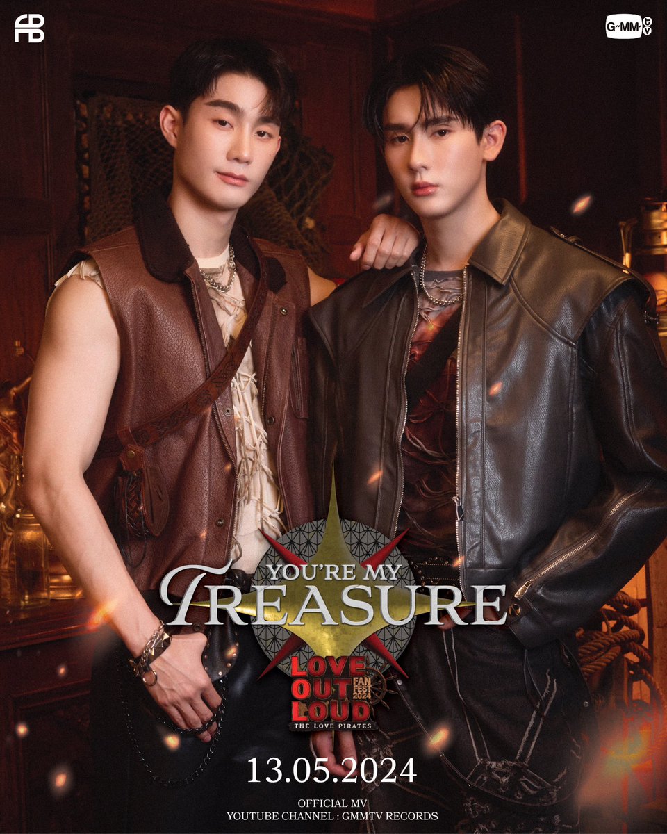 FORCE - BOOK 🏴‍☠️⚓ ‘YOU’RE MY TREASURE’ <CONCEPT POSTER> MUSIC VIDEO RELEASE 13.05.2024 YOUTUBE: GMMTV RECORDS LOVE OUT LOUD FAN FEST 2024 : THE LOVE PIRATES 18-19 MAY 2024 | IMPACT ARENA, MUANG THONG THANI AND WORLDWIDE LIVE STREAMING VIA TTM LIVE 📍 TICKETS ON SALE NOW AT…