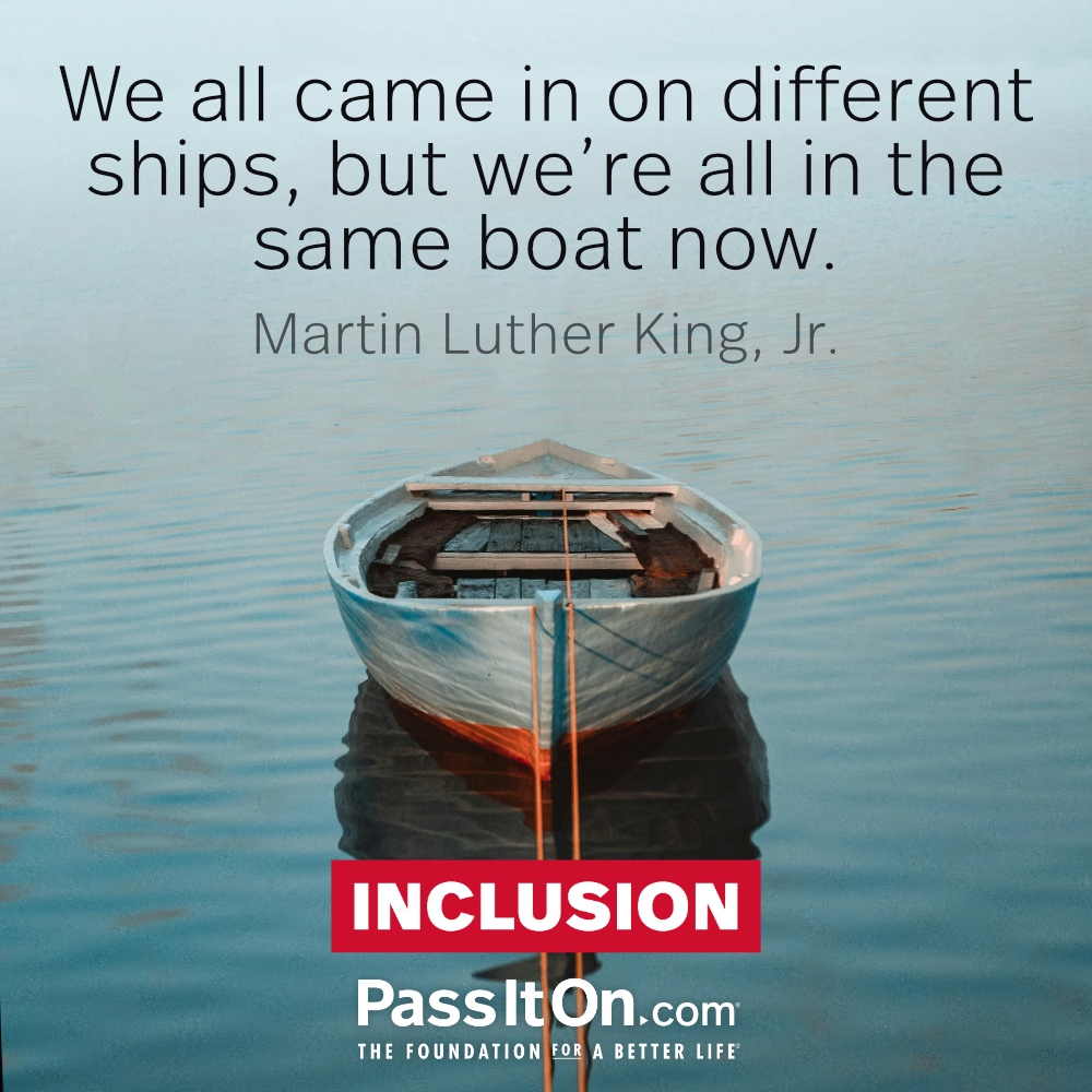 #inclusion #passiton
.
.
.
#martinlutherkingjr #include #we #all #different #ships #same #now #similar #diversity #together #love #goals #inspiration #motivation #inspirationalquotes #values #valuesmatter #instadaily #instadailyquotes #instaquotes #instaquotesdaily #instagood