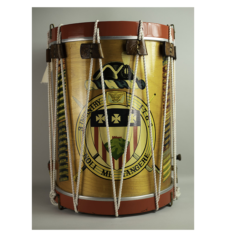Celebrating #InternationalDrumMonth with a new object from the U.S. Army Museum Enterprise! The Fife and Drum Corps, 3rd U.S. Infantry, Old Guard snare drum is #10 of a 20 drum set, in service at presidential inaugurations & state events 1969-1989. Object 2023.1