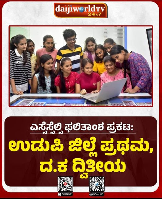 Udupi tops SSLC results, Dakshina Kannada secures second place daijiworld.com/news/newsDispl….