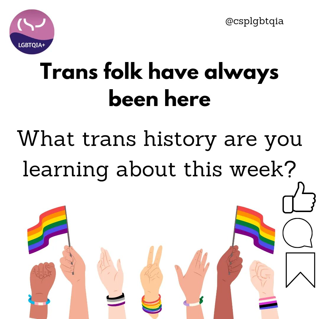 This week we celebrate #transhistoryweek! It's a time to honour the brave individuals who fought for our LGBTQIA+ rights and who continue to fight for trans rights in our society. We are united as an LGBTQIA+ community & will always advocate for our rainbow family.
