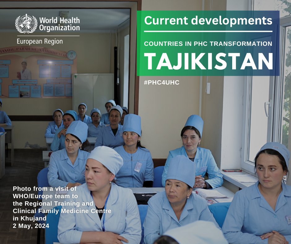 Over the last decade, Tajikistan has been rethinking its service delivery model, leading to improved PHC-sensitive health outcomes. @WHO_Europe supports the Health Ministry🇹🇯 in measuring progress & building on it by identifying new opportunities to deliver #PHC4UHC