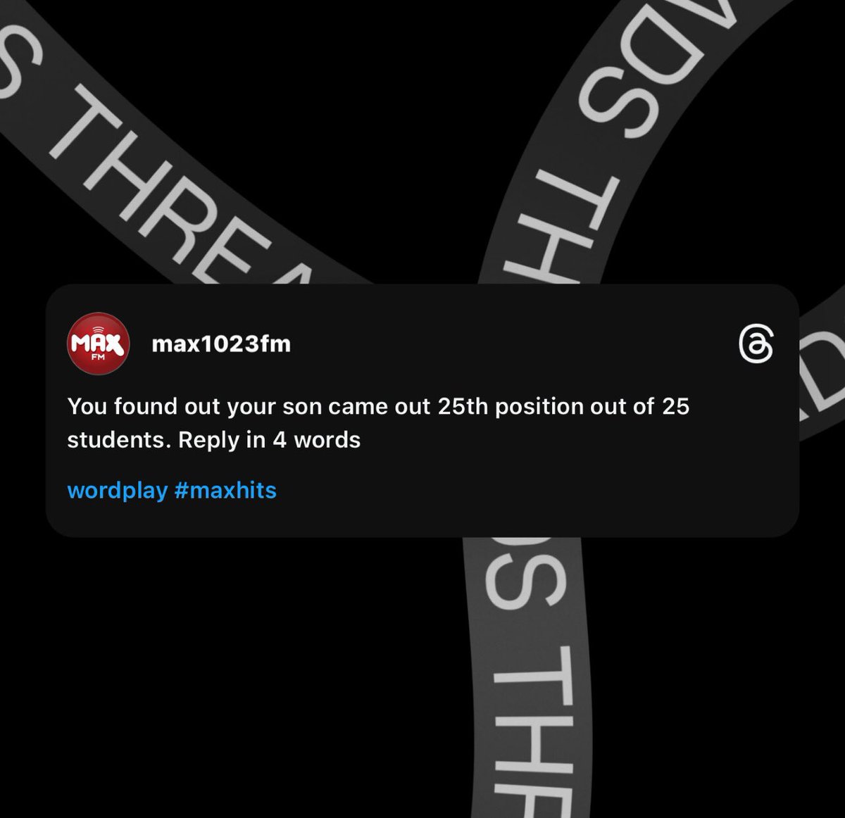 Max1023FM's tweet image. Today on #wordplay on #maxhits with @iam_realskillz &amp;amp; @cerathecera “You found out your son came out 25th position out of 25 students. Reply in 4 words”

#maxfmlagos #wordplay #maxhits