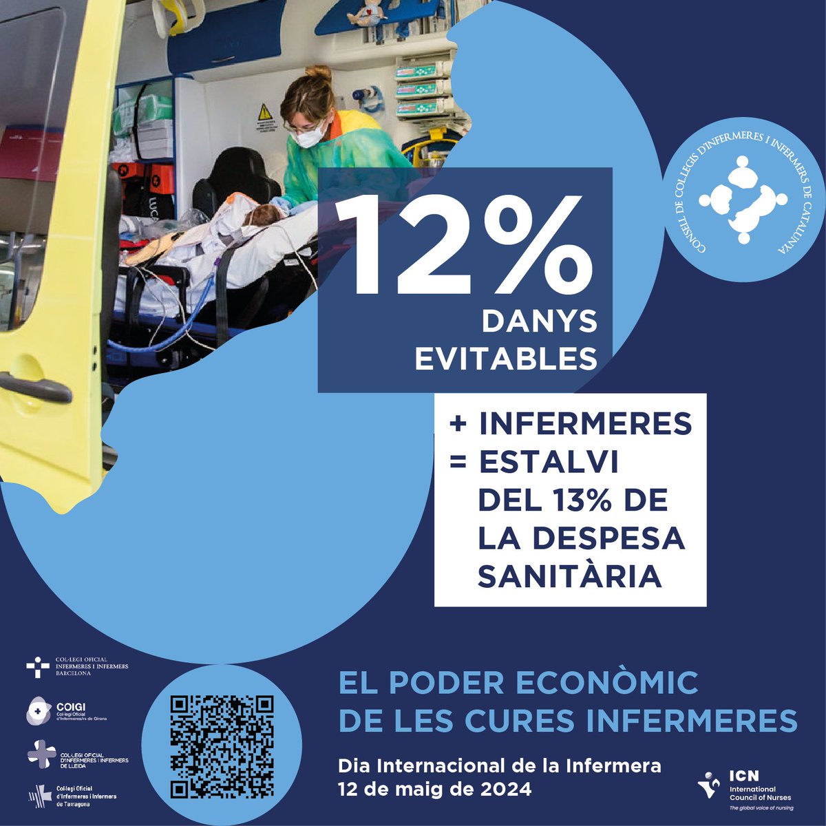 #12maig #DiaInfermera Invertir en infermeres garanteix una atenció adequada i redueix la despesa sanitària.

"El poder econòmic de les cures"
Llegiu a consellinfermeres.cat/ca/noticies/12… <a href="/COIBarcelona/">Col·legi d'Infermeres i Infermers de BCN (COIB)</a> <a href="/COIGIrona/">Col·legi Oficial d'Infermeres/ers de Girona</a> <a href="/InfLleidaCOILL/">InfermeresLleidaCOILL</a> <a href="/codita_tgn/">Codita Tarragona</a> <a href="/GloriaJodar/">Glòria Jodar</a>