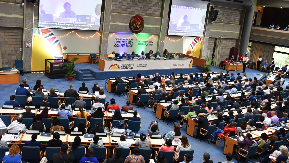 'Civil society plays a fundamental role in shaping a future...for an inclusive, sustainable & safe society for all.' UNON Director-General @ZainabHawa says during the opening of the @UN Civil Society Conference in Nairobi!