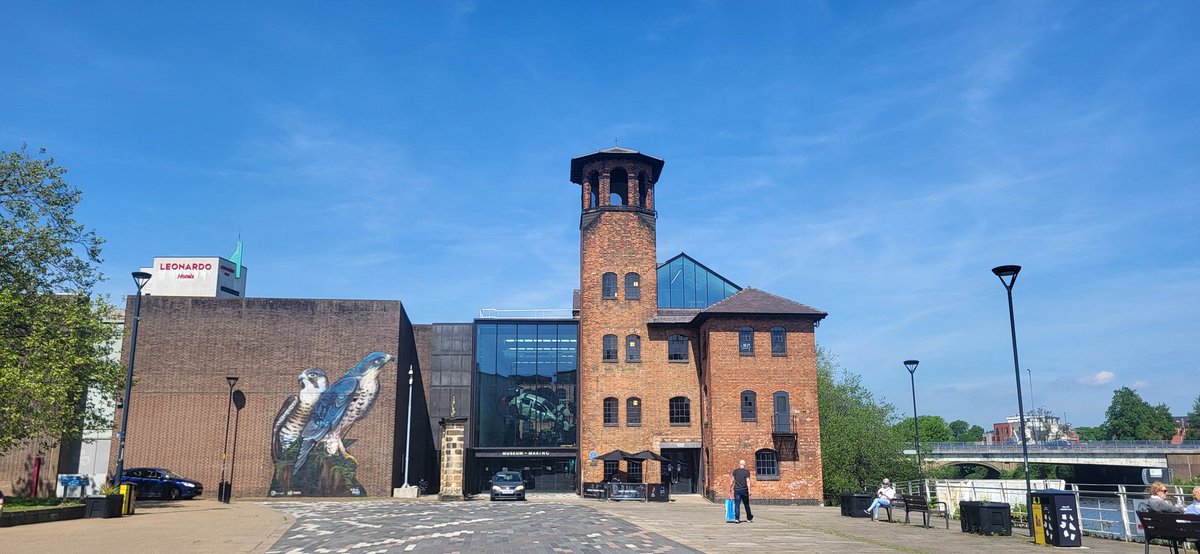 The @MuseumofMaking is looking beautiful this afternoon in the Derbados sunshine. The outdoor seating is out - lunch by the river it is!