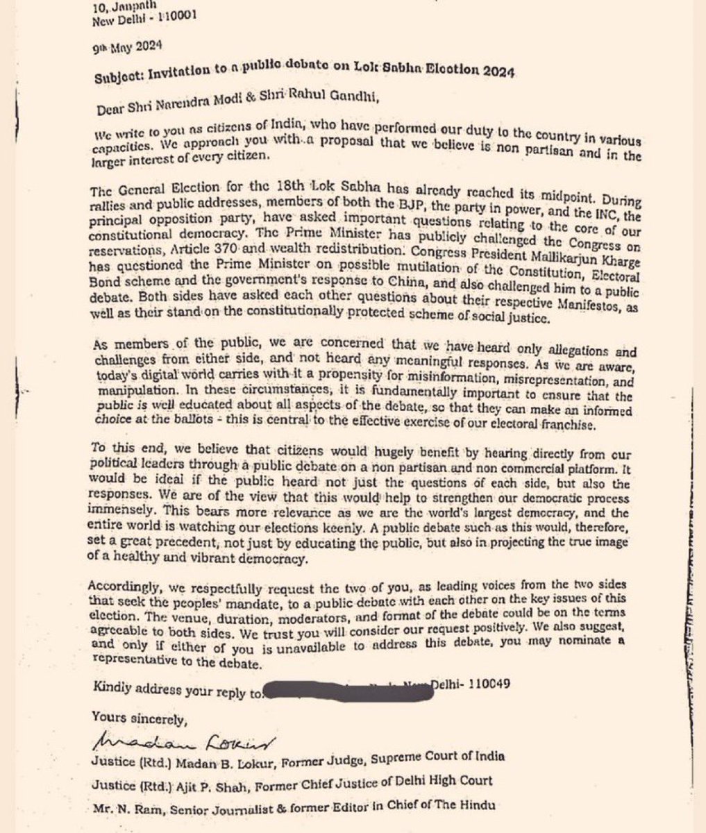 China sympathiser & propagandist N Ram has invited PM Narendra Modi & Congress leader Rahul Gandhi for a public debate. Dear @nramind : first have such debate in your country China.