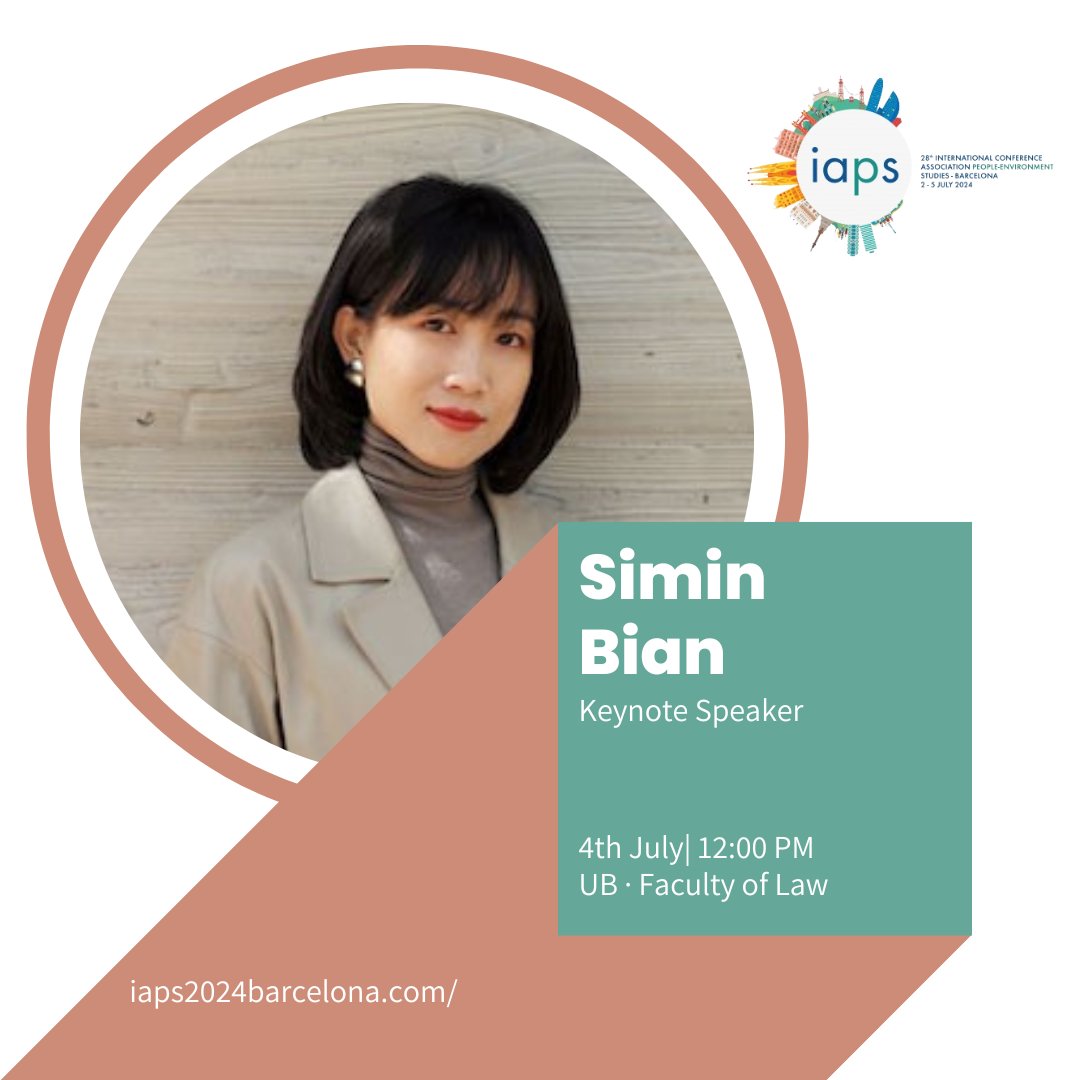 🗣️ #IAPS2024Conference · #KeynoteSpeaker
Meet Simin Bian: Asst. Prof. & Director at Beijing Forestry Univ. Expertise in #LandscapeArchitecture, #UrbanRegeneration, & #PublicSpace. PhD from Tsinghua Univ. Youth member of Chinese Society of Landscape Architecture.