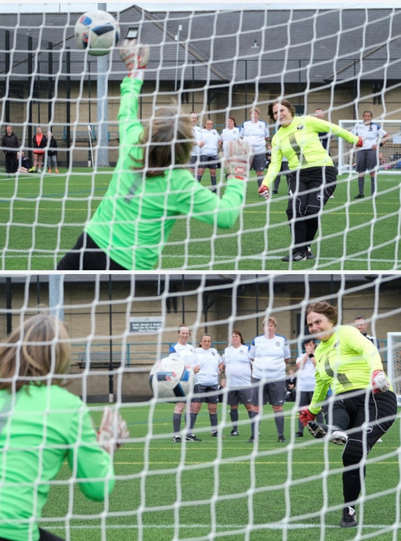 NOTHING STARTS A CONVERSATION LIKE A GOOD PENALTY SAVE! JOIN US FOR WOMEN'S ONLY WALKING FOOTBALL AND A GOOD OLD CHAT MONDAYS OR FRIDAYS! #nationalcoversationweek bookwhen.com/mpsports #thisgirlcanuk #shirleysolihulluk #funfitnessfriendship #womenswalkingfootballuk #B28