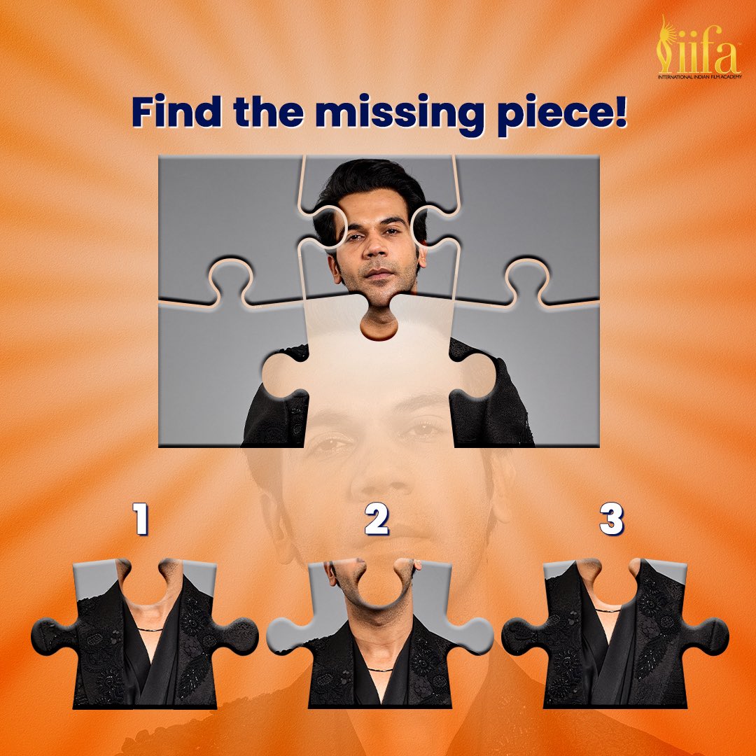 Did you find the piece that completes #RajKummarRao's image? ☺️🤪 #IIFA #Bollywood #puzzle