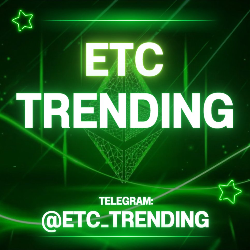 SafeClassic (@safeclassic) on Twitter photo Join the $ETC Trending TG channel and watch the tokens purchases in $ETC:
t.me/etc_trending
<a href="/ETCMC777/">ETCMC</a>, <a href="/BITCOINClassic0/">BITCOIN Classic</a>, <a href="/SafeClassic/">SafeClassic</a>, <a href="/EtcHebeBlock/">HebeSwap</a>, <a href="/Shibctokenetc/">Shiba CIassic</a>, <a href="/PepeLegendsETC/">PepeLegends.ETC</a> and other tokens!
#ETCArmy #ETC $ETC #EthereumClassic #SafeClassic #NFT Join the $ETC Trending TG channel and watch the tokens purchases in $ETC:
t.me/etc_trending
<a href="/ETCMC777/">ETCMC</a>, <a href="/BITCOINClassic0/">BITCOIN Classic</a>, <a href="/SafeClassic/">SafeClassic</a>, <a href="/EtcHebeBlock/">HebeSwap</a>, <a href="/Shibctokenetc/">Shiba CIassic</a>, <a href="/PepeLegendsETC/">PepeLegends.ETC</a> and other tokens!
#ETCArmy #ETC $ETC #EthereumClassic #SafeClassic #NFT