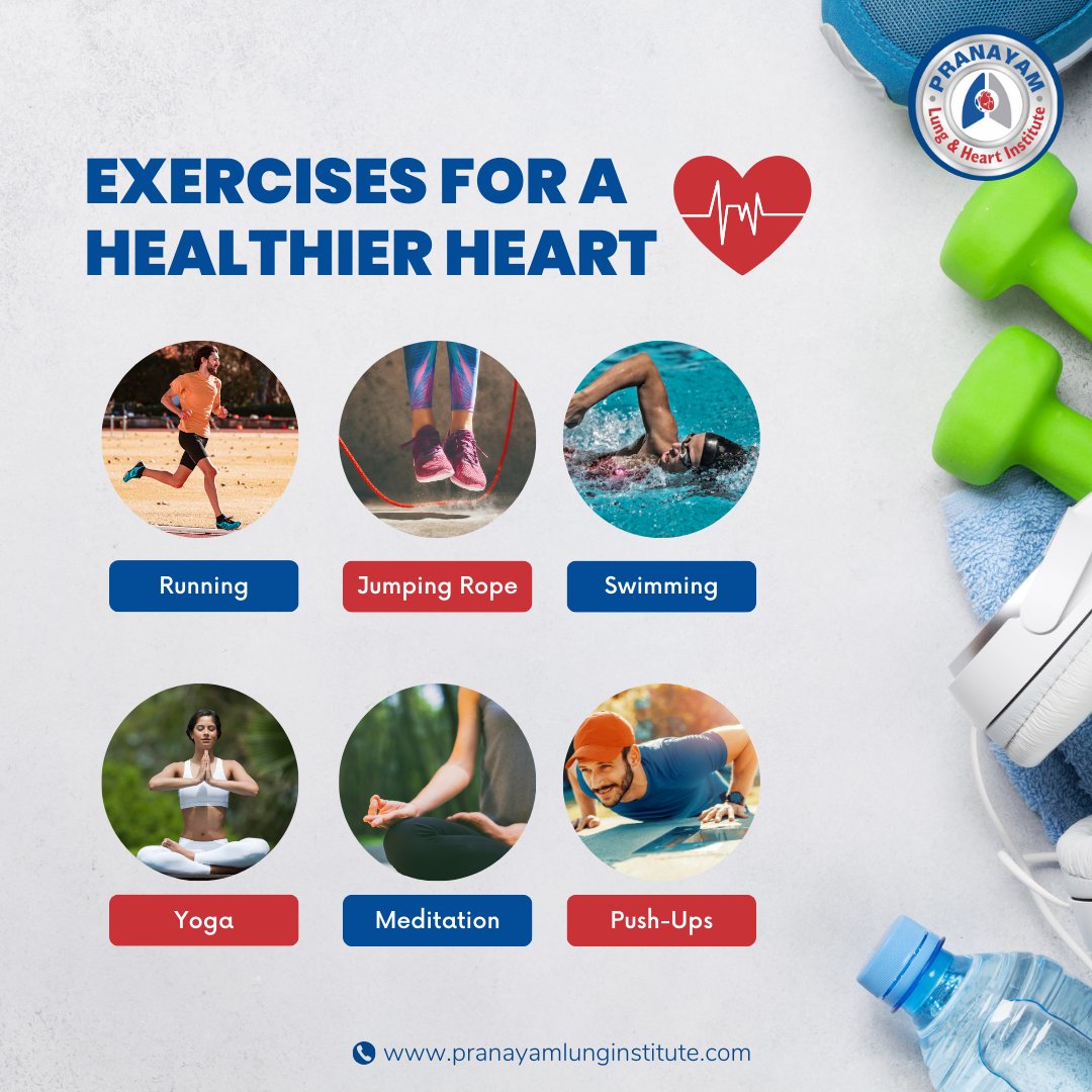 Add some easy exercises to your daily-life for a healthier heart ♥️For any heart-health related issues visit Pranayam Hospital Vadodara. Schedule an appointment📞73832 07007

#hearthealth #heartdoctor #cardiologist #cardiacrehab #cardiacarrest #cardiacdoctor 
#bestdoctor