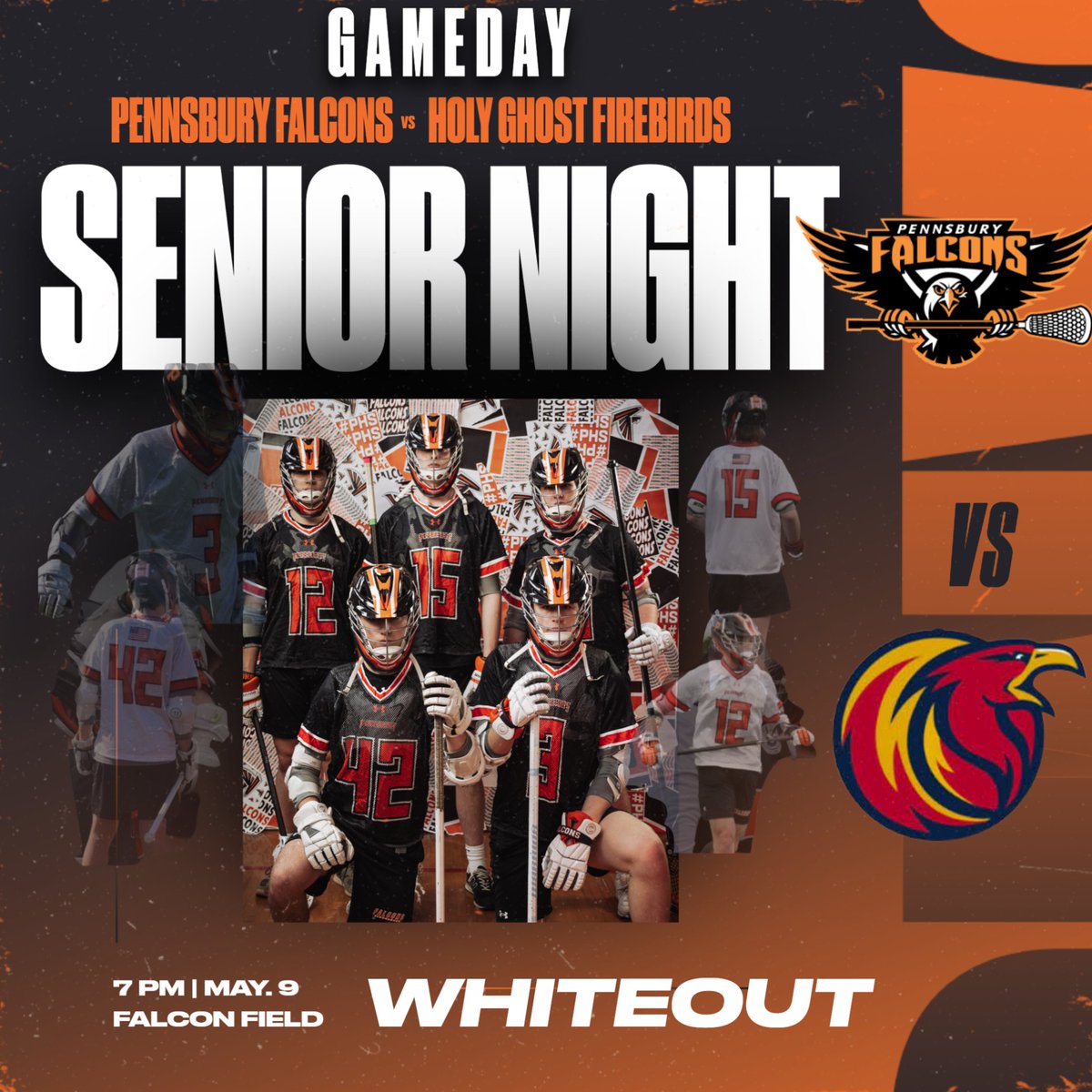 Pennsbury Athletics (@athletics_psd) on Twitter photo SENIOR DAY! Come out and cheer on the Class of 2024 as <a href="/psd_boyslax/">PHS Falcons Boys Lacrosse</a> hosts HGP on Falcon Field tonight!
Don't forget it is a WHITE OUT!
Post credit to Bobby B SENIOR DAY! Come out and cheer on the Class of 2024 as <a href="/psd_boyslax/">PHS Falcons Boys Lacrosse</a> hosts HGP on Falcon Field tonight!
Don't forget it is a WHITE OUT!
Post credit to Bobby B