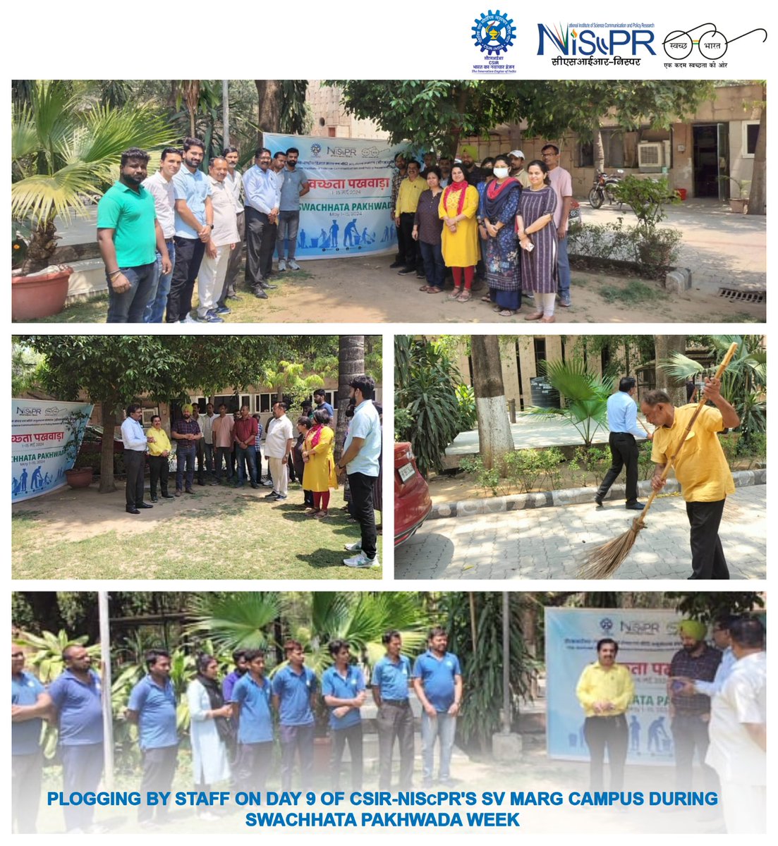 CSIR-NIScPR’s SV Marg Campus leads the charge in eco-consciousness with a plogging session! 🌿🏃 Ignite the change in this Swachhata Pakhwada week. #CleanlinessStartsWithYou #SwachhataPakhwada @CSIR_IND @Ranjana_23 @SMCC_NIScPR @AcSIR_India @NIScPR_SVASTIK
