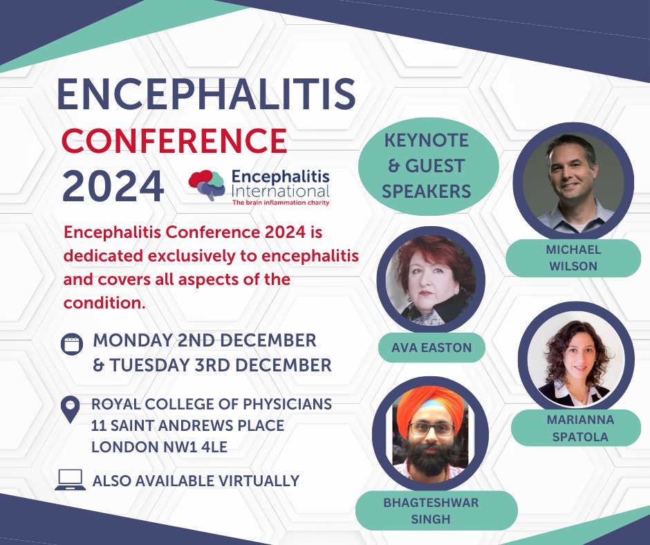 Encephalitis 2024: Patient care in focus! Dr. Ava Easton (@encephalitisava ) joins us to discuss 'Brains on Fire: Patient Outcomes & Quality of Life.' Register & learn how research impacts lives: encephalitis.info/event/encephal… #EncephalitisResearch #Encephalitis2024 #PatientCare