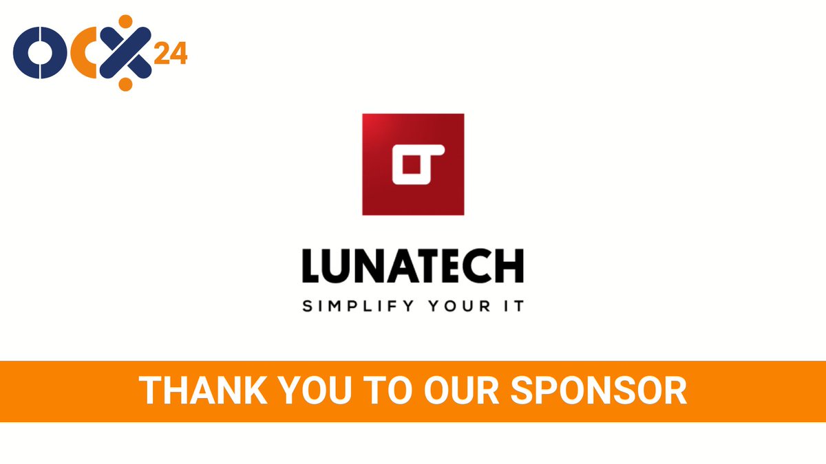 Sponsor shoutout: Thank you @LunaTechLabs for your silver sponsorship of @ocxconference. We are grateful for your support and contributions to the #OSS community! hubs.la/Q02wrKbH0