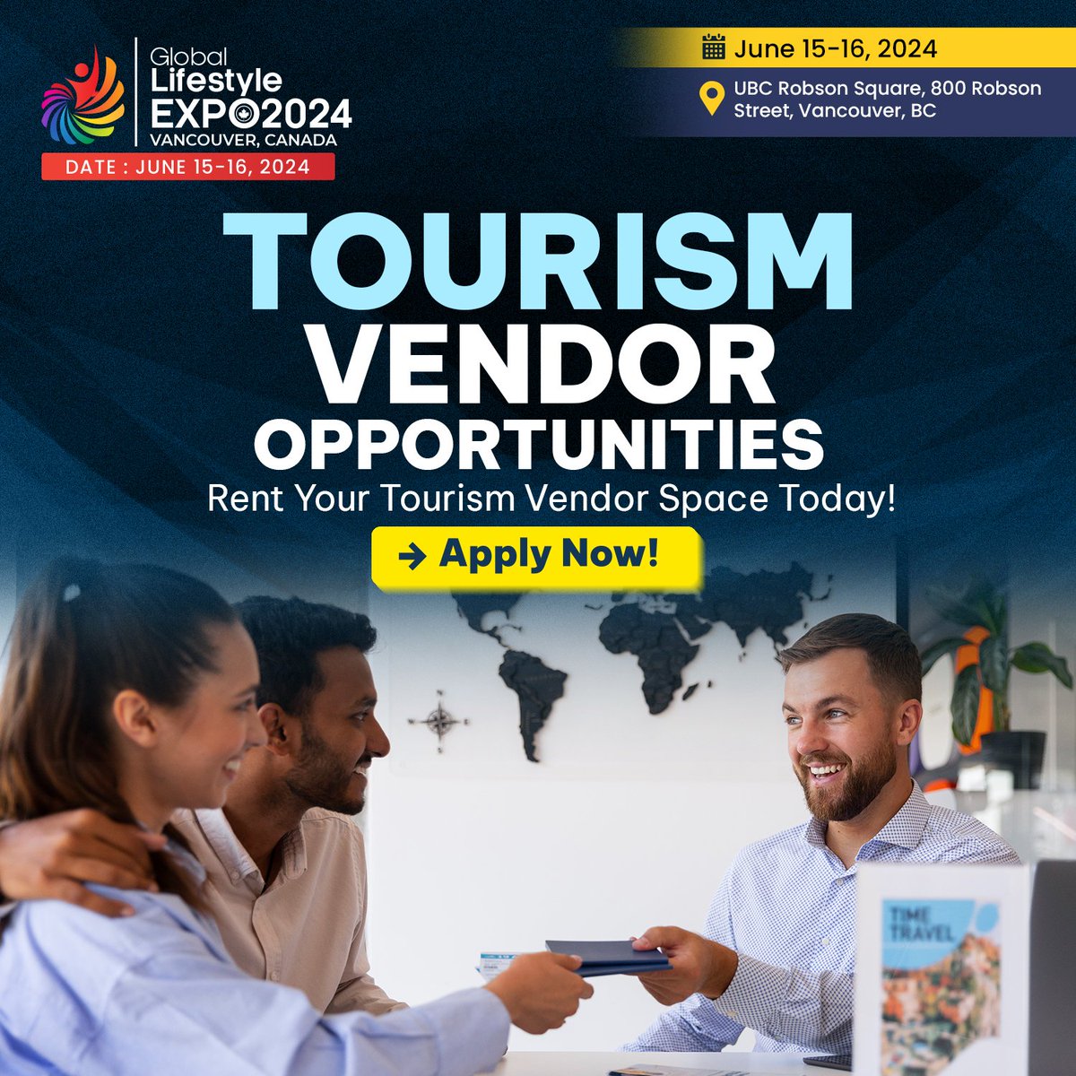 🌍 Expand Your Tourism Business at Global Lifestyle Expo Vancouver, Canada 2024!💼 Register Today:  globalexpo.ca/vendor/
#Canada #VancouverExpo #LifestyleExpo2024 #ExpoParticipation #BrandElevation #VendorRegistration #GlobalLifestyleExpo #ExpoInVancouver #Expo2024 ✈️🌴