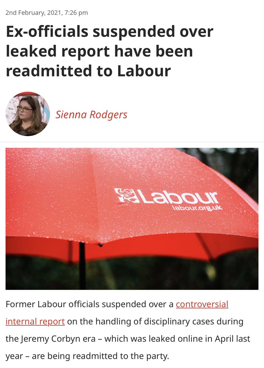Diane Abbott has been suspended for over a year by the Labour Party.

Former Labour staff who were explicitly racist towards Diane, as exposed in the Leaked Report, Forde Report and the Labour Files

Were readmitted into the Party within 10 months of the evidence becoming public.
