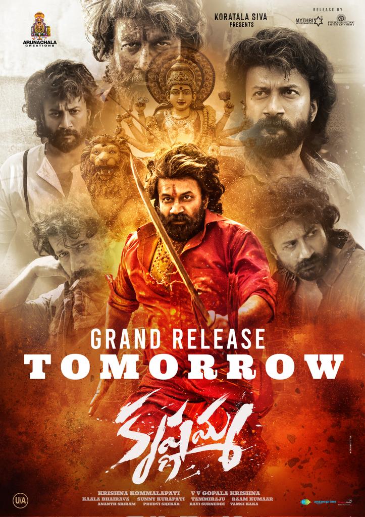 Brace yourself for a cinematic journey of raw, rustic vengeance. #Krishnamma arrives in theaters near you tomorrow ❤️‍🔥🪓 Book your tickets now! 🔥 ▶️ linktr.ee/Krishnammatick… GRAND RELEASE ON 𝐌𝐀𝐘 𝟏𝟎𝐭𝐡 by @ReleasebyMythri & @Primeshowtweets ✨ ⭐️ing @ActorSatyaDev…