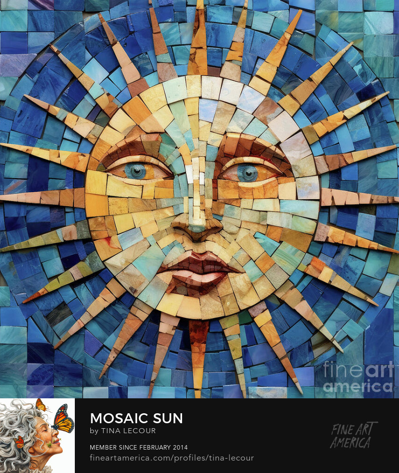 Mosaic Sun...Available Here..tina-lecour.pixels.com/featured/mosai… #sun #sundial #sunshine #Mosaic #wallartforsale #homedecor #homedecorideas #homedesign #Homedecoration #interiordesign #interiordecor #interiordesigner #giftideas #giftidea #gifts #greetingcards #giftsforher #glass #GIFTNIFTY