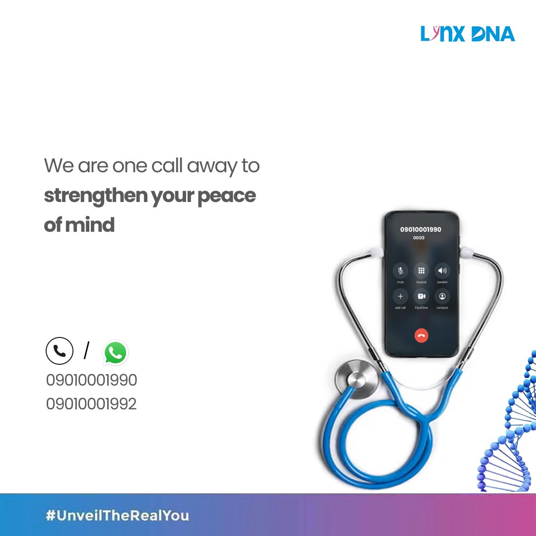 Your peace of mind is guaranteed with us.. and guess what?

Consultation is FREE!

.

.
.

.
#Consultation
#DNATest
#DNATesting
#DNA