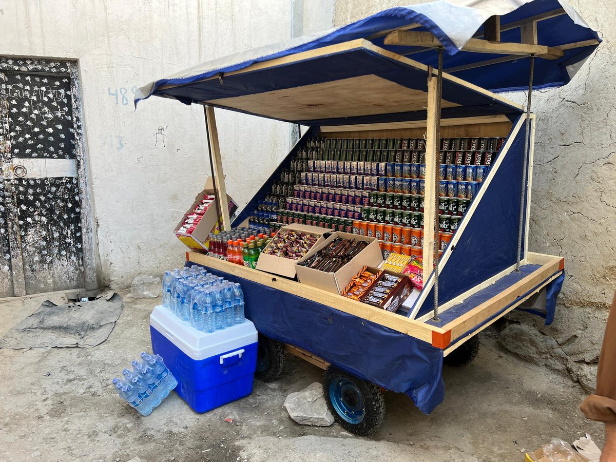 This Kabul Job cart which includes all the stock, cooler box and delivery in #Kabul #Afghanistan costs 320 dollar. You can purchase it for a family you know or have us select a family in need to help them earn an income. 20 dollars will go towards to the orphanages we support🌺