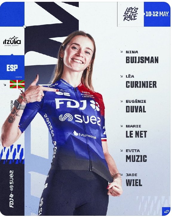 totijordi79's tweet image. Esta es la alineación del equipo FDJ para afrontar la próxima edición de la Itzulia que comienza mañana viernes.
Evita Muzic está en un gran momento de forma después de cuajar una gran Vuelta España.
@EvitaMuzic 
@FDJ_SUEZ 
#fdjsuez 
#evitamuzic
@ehitzulia 
#itzuliawomen