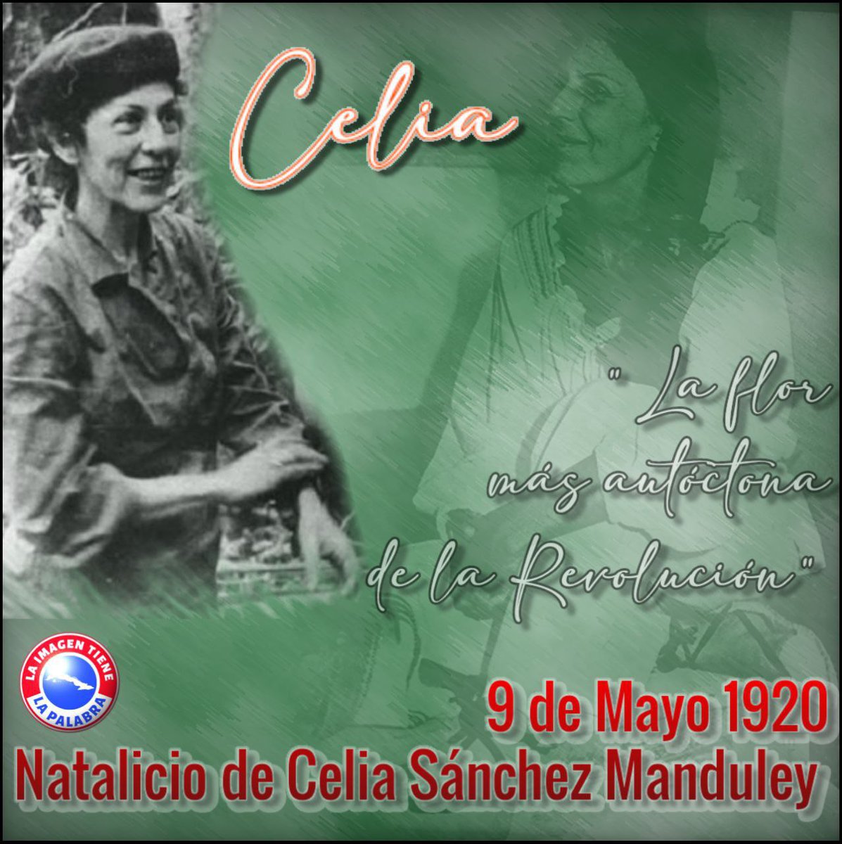 #Cuba y todo nuestro pueblo recuerda con cariño y rinde tributo a la mujer extraordinaria Celia Sánchez Manduley en el 104 aniversario de su natalicio. #CubaViveEnSuHistoria