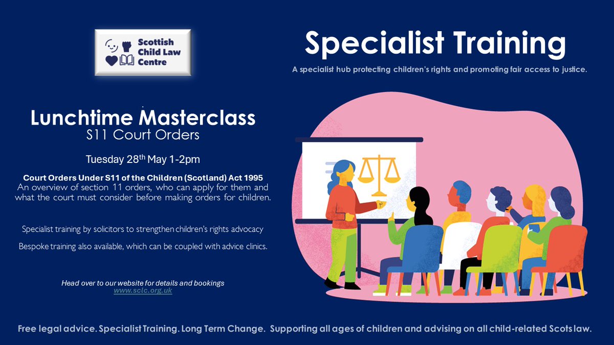 'Super engaging', 'Excellent presentations on the topic', 'Enjoyable session', 'A lot packed into 1 hour in a very accessible manner'. Some Masterclass feedback. Strengthen your advocacy and book for our next Masterclass, or our bespoke #childlaw #childrensrights training.